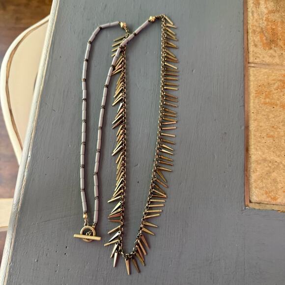 Jenny Bird Long Gold Tone Fringe Necklace - Picture 11 of 11